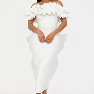 Elegant White Off-Shoulder Dress